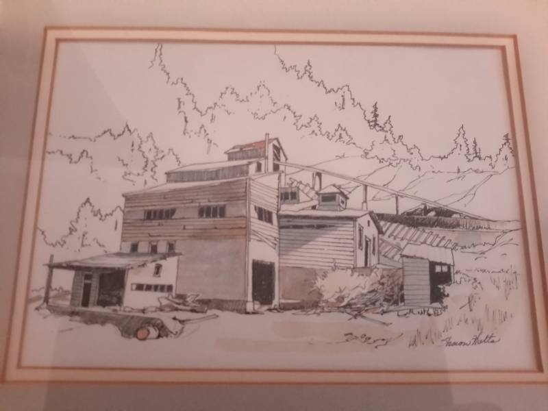 Mining Sketch as pictured, 11in x 9 in Original