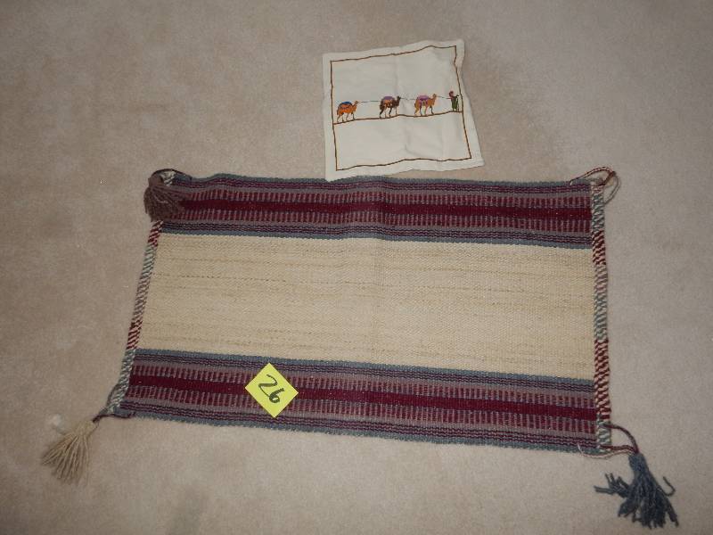 Tapestry made in the NEGEV  of wool by Bedouin Women Palestinian Needlework.. Made in Hebron.