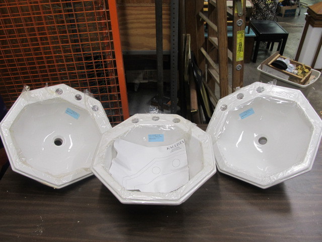 lot 17 image: 3 NEW High End Kallista Sinks