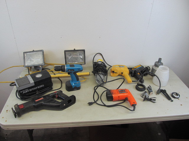 lot 59 image: Power Tools, Lights, Paint Sprayers etc.