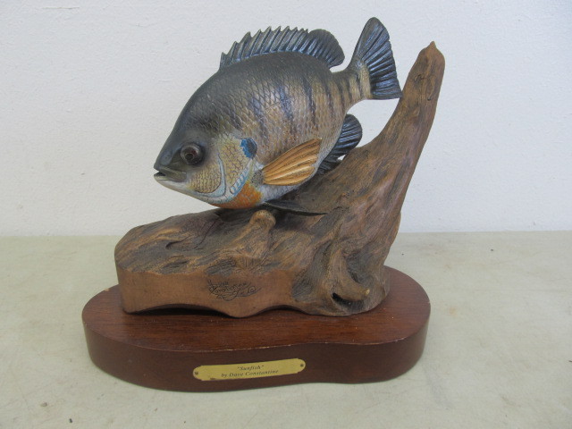 lot 71 image: Signed Original Dave Constantine Carved Sunfish