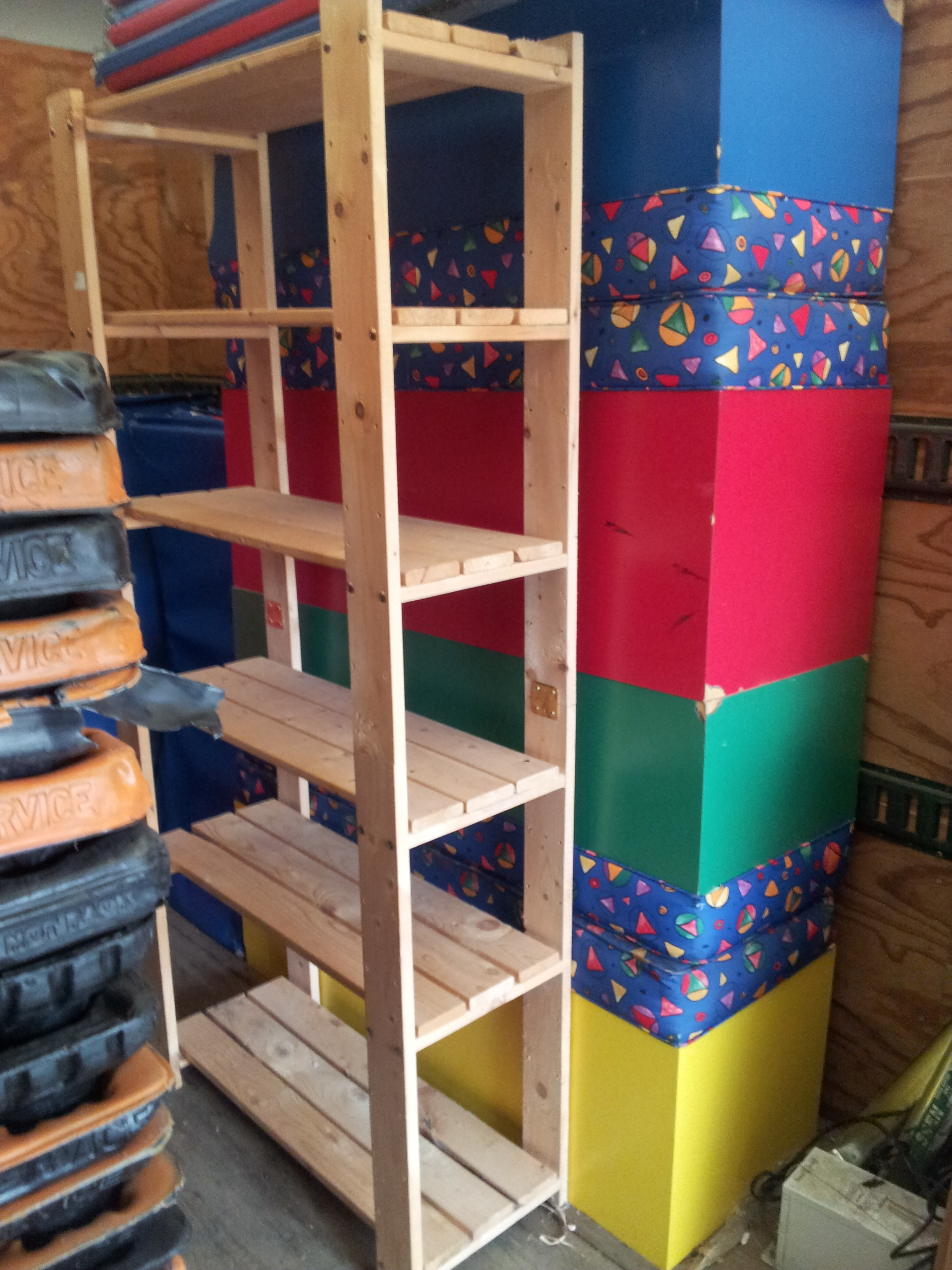 lot 110 image: Colorful Foam Top Benches