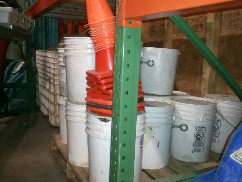 lot 41 image: Concrete Weight Buckets 1 Price for up to 18 Buckets