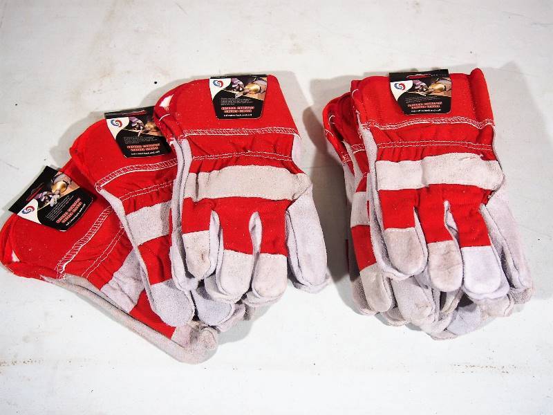 lot 114 image: 6pr NEW Leather Work Gloves