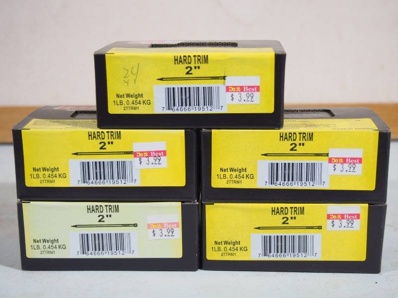lot 148 image: 5 Pounds 2 Hard Trim Finish Nails