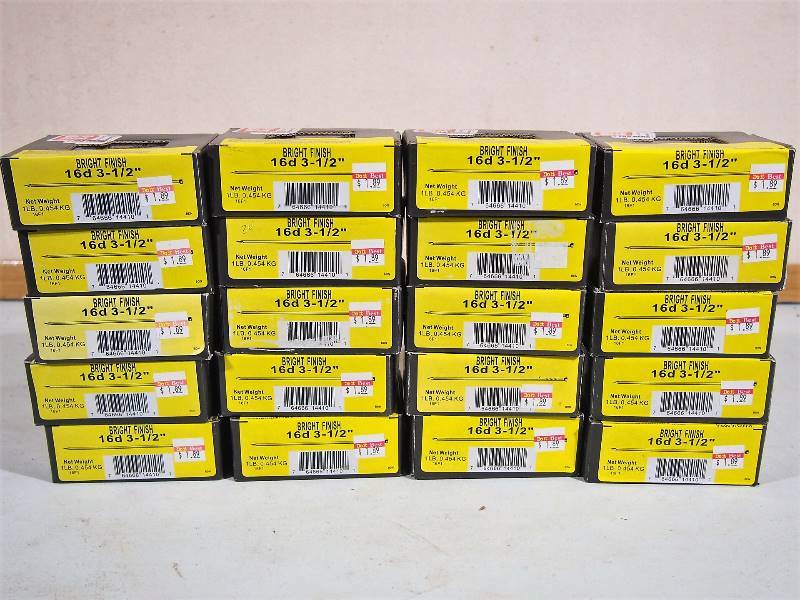 lot 153 image: 20 Pounds 16d 3-12 Bright Trim Finish Nails