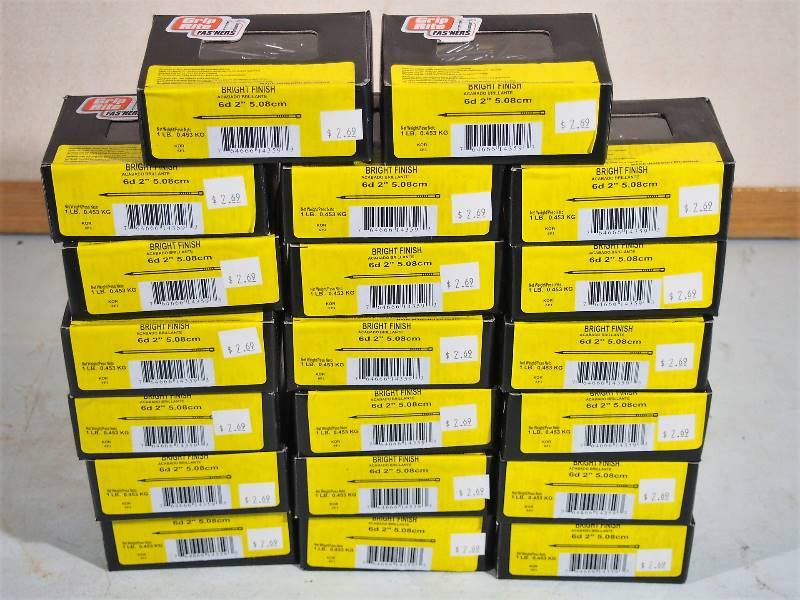 lot 156 image: 20 Pounds 6d 2 Bright Finish Nails