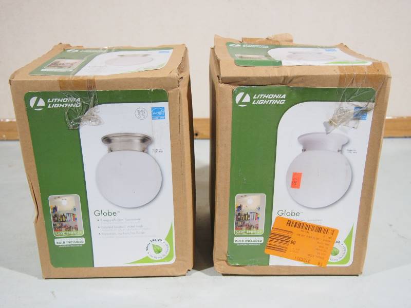 lot 173 image: 2 Lithonia Lighting Globe Lights