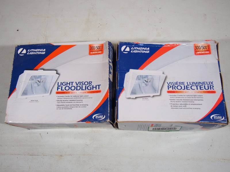 lot 178 image: 2 Lithonia Lighting Light Visor Floodlights
