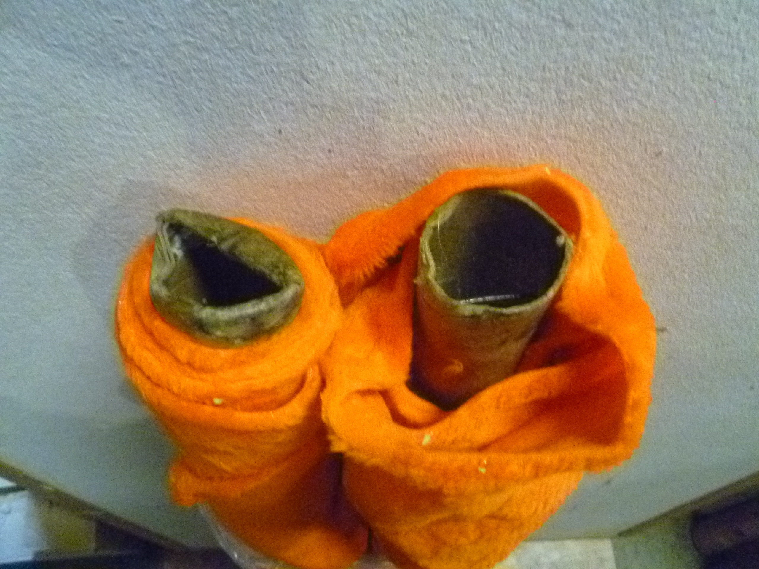 lot 91 image: 2 Rolls 60 Wide Orange Shag Material