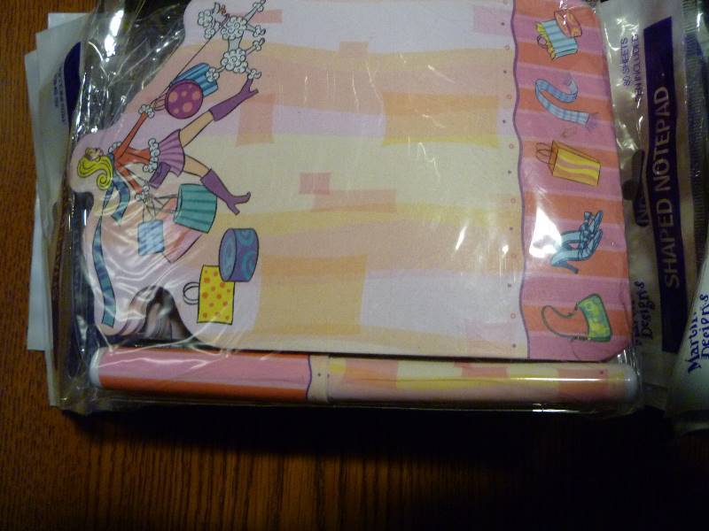 lot 37 image: Case of 24 Designed Shaped Notepad W Pen