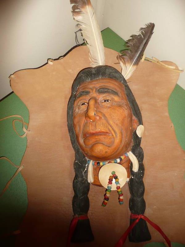 (One Of A Kind For Sure) Thomas M. Domiani Originals Bust Sculpture From The Old Thunderbird Hotel In Bloomington - 100% Original Piece, No Touch ups or Restoration - Approx 16wide 20high - One similar is selling online for $1500.00
