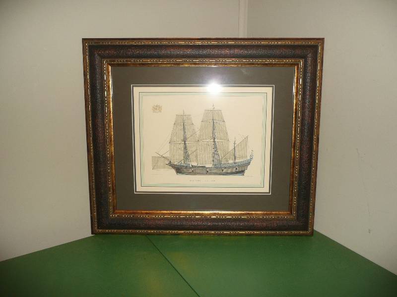 Detailed Lithograph of Mayflower 1620-1664 By W.A. Muth - Newly Professionally Framed  $90.00 - Very Nice Piece - See Pictures