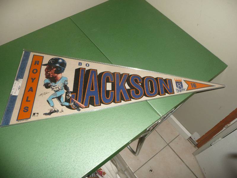 Rare, Vintage & Original Bo Jackson Pennant - In Plastic Sleeve - See Pictures