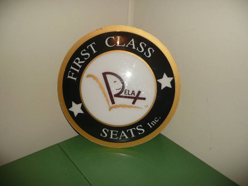 Vintage - (Relax) - First Class Seats Inc. Advertisement Bubble Sign