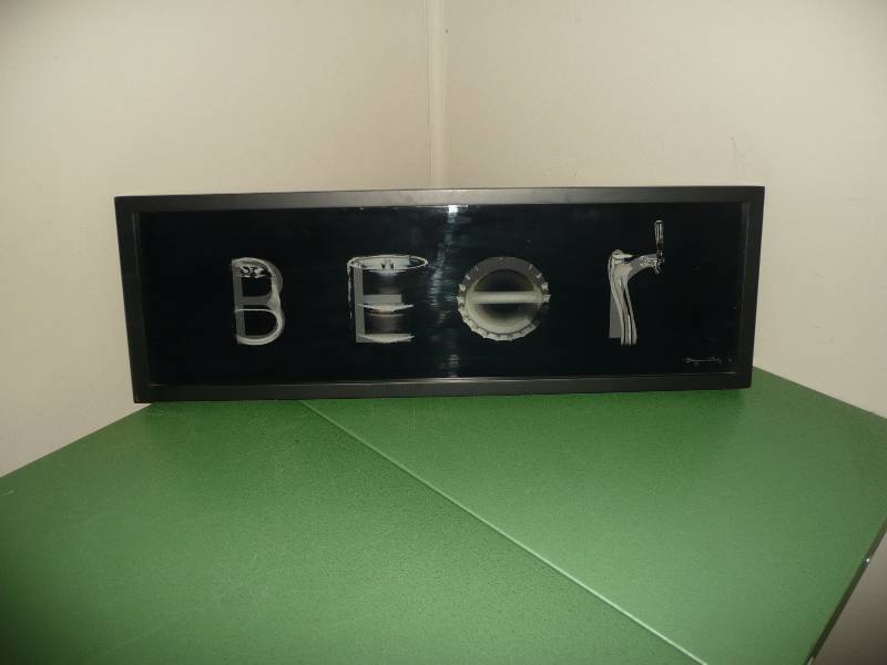 Framed Beer Sign - See Pictures - 24wide 8high