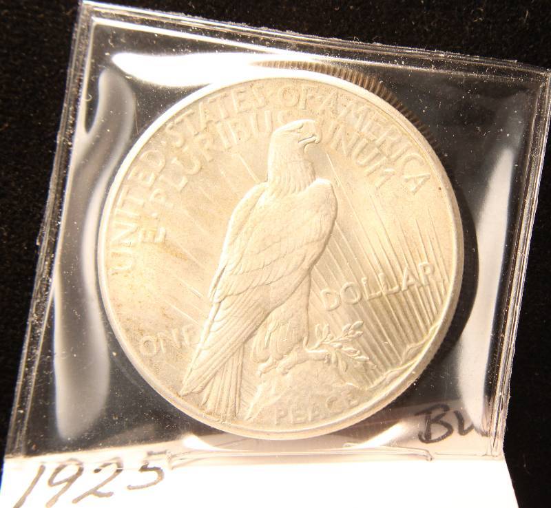 1925 PEACE SILVER DOLLAR BU
