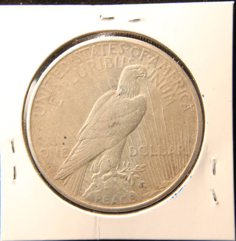 1925-S PEACE SILVER DOLLAR XF