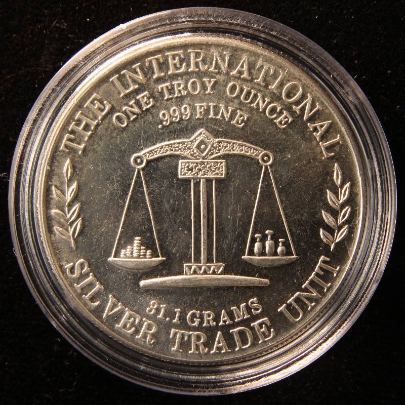 1 TROY OZ. .999 FINE SILVER VINTAGE LIBERTY BELL SILVER TRADE UNIT IN AIRTITE