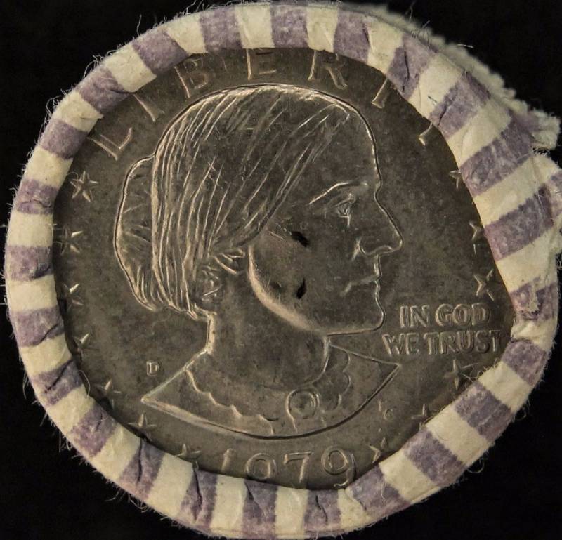 BANK WRAPPED $25 ROLL OF SUSAN B. ANTHONY DOLLARS