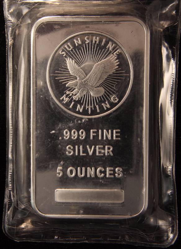 Sold at Auction: (5) 1 OZ SILVER BAR