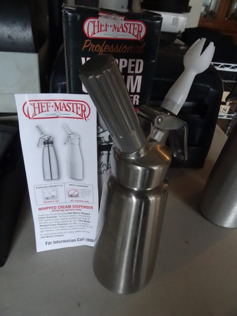 Chef master whipped cream dispenser...
