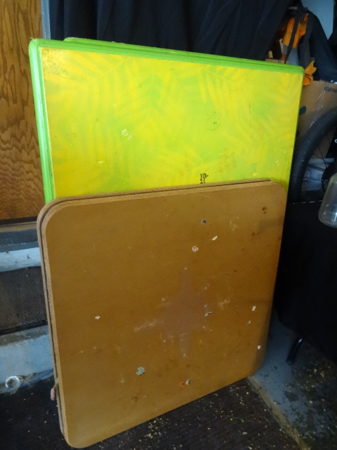 5 misc table tops. No bases. 34 x 3...