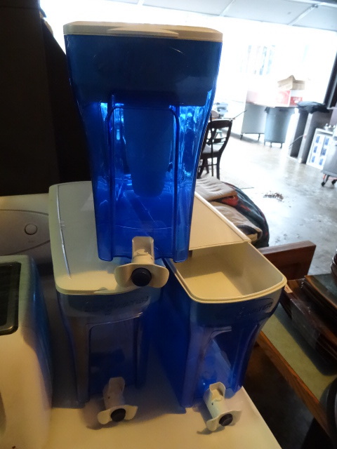 3 like new water filter dispensers....