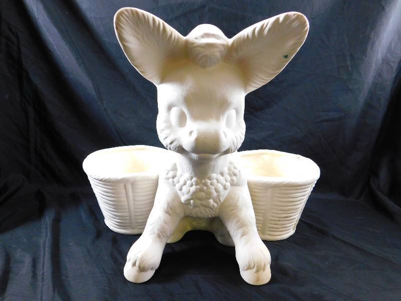 lot 11 image: Large Unpainted Ceramic StatuePlanter