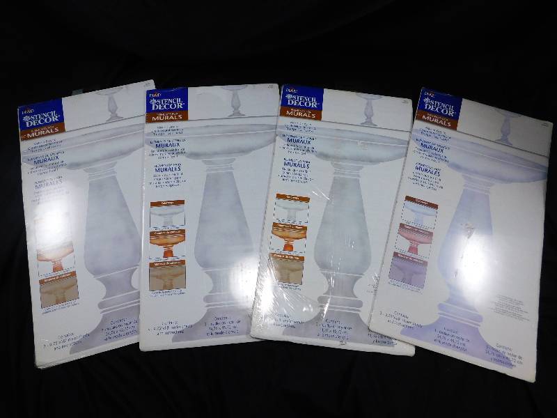 lot 56 image: Lot of 4 New Wall Stencils