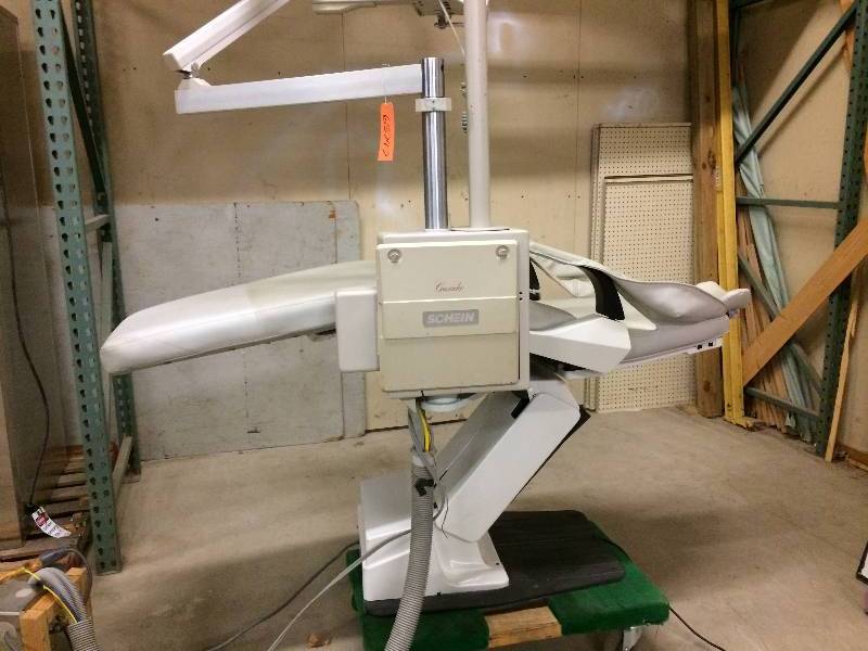 lot 70 image: Big AMAZING WOW Retails Used $3000 Schein OP2000 Adjustable Dental Patient Exam Operatory Chair - All Operational When Recently Removed From Dental Office - I was able to test power chair - see pictures