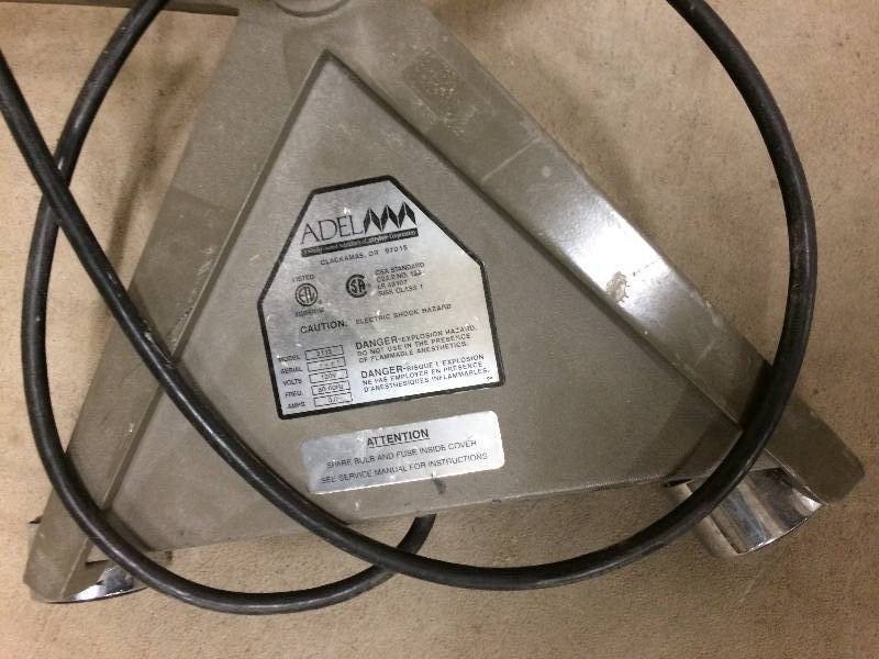 lot 27 image: Super Nice Stryker Adel Model #2112 Medical Industrial Surgical Hi Lo Plus Focus Multi Adjustable Rolling Mobile Examination Focus Light Lamp Medical Clinic Hospital - Great For the Garage Mechanics Crafters Etc.