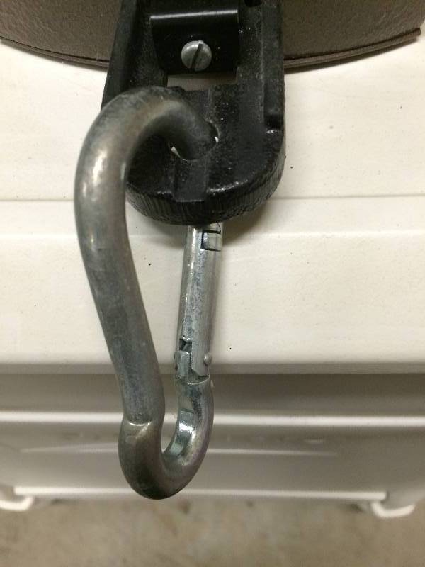 lot 58 image: Vintage Industrial John Chantillon Heavy Duty Hospital Grade 400lb Hanging Ceiling Mountable Scale - Just Like In The Old Produce Farmers Market - Excellent Condition