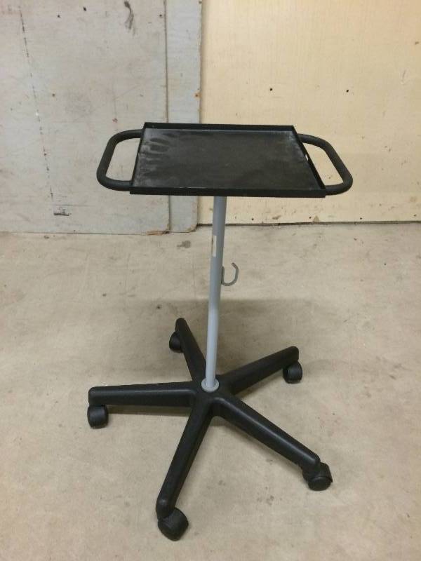 lot 54 image: BLACK & GREY MOBILE PORTABLE LAPTOP STAND