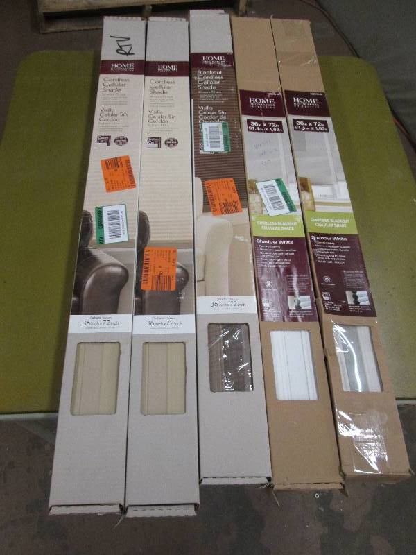 5 home decorators shades 36x72, 2...