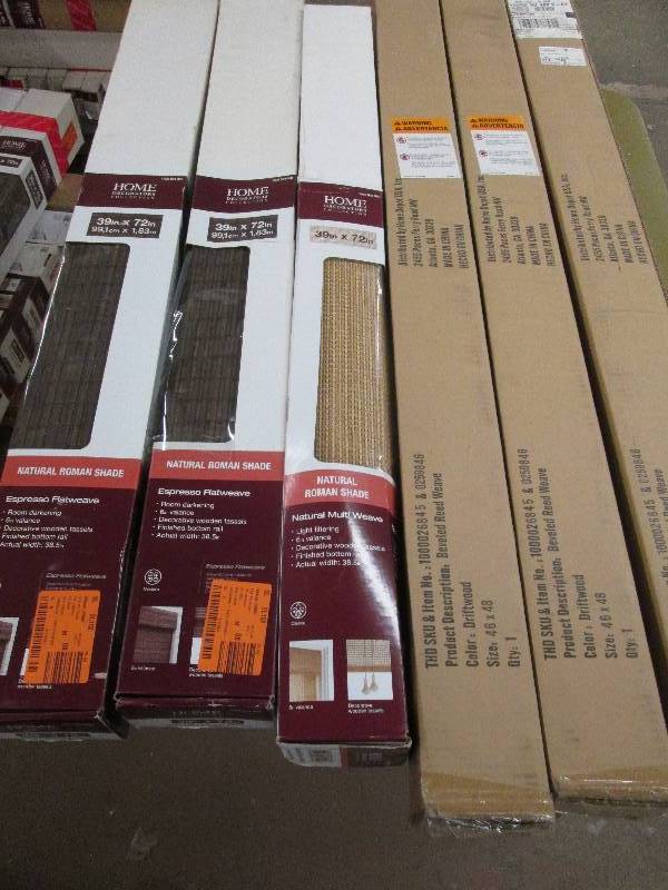 5 natural roman shades 3 are 39x72...