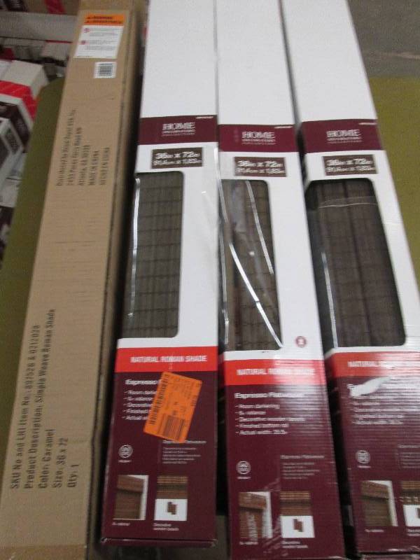 4 natural roman shades 36x72 ...