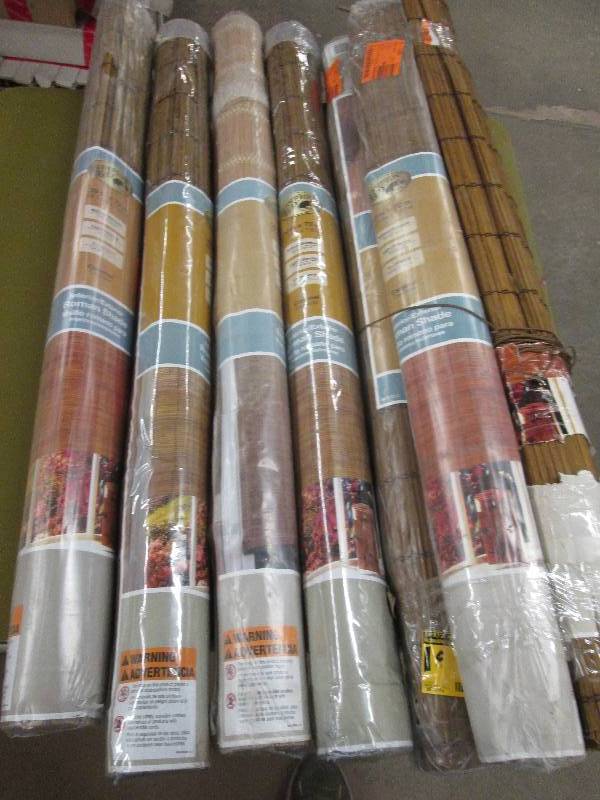 8 hampton bay natural roman shades ...