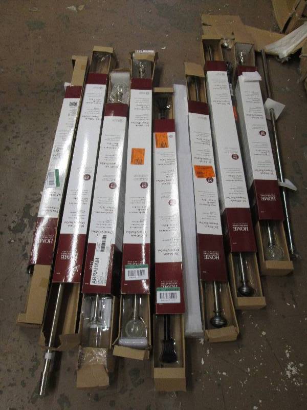 lot of drapery rod sets some are mi...