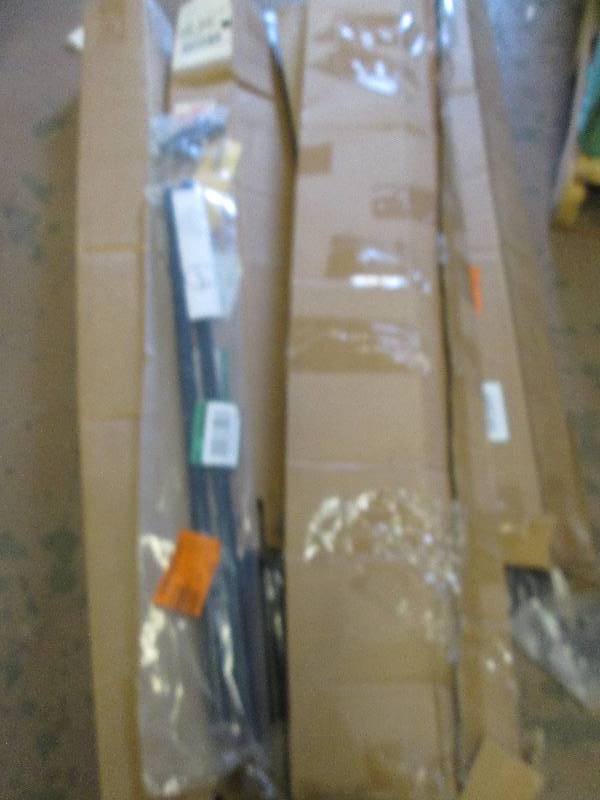 lot of black metal drapery rods ...