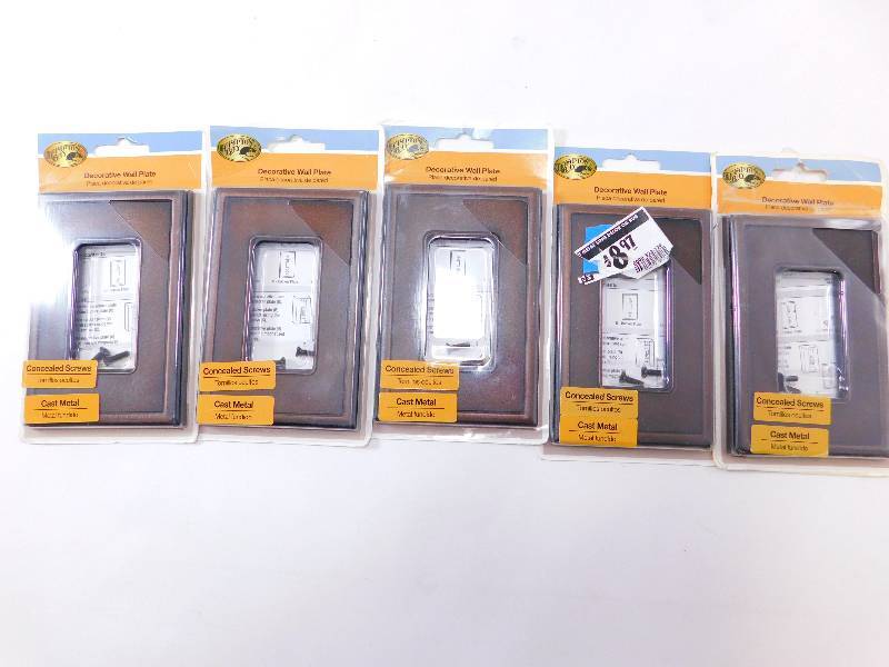 lot 4 image: Lot of 5 Brand New Decorative Switch Plate Covers