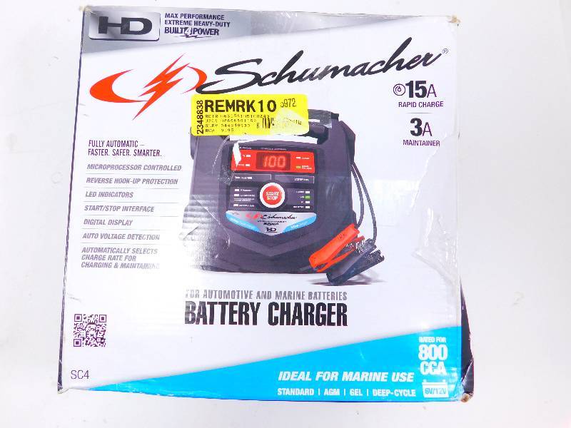 lot 25 image: Schumacher Extreme Heavy Duty 15 Amp Rapid Battery Charge - 3 Amp Maintainer