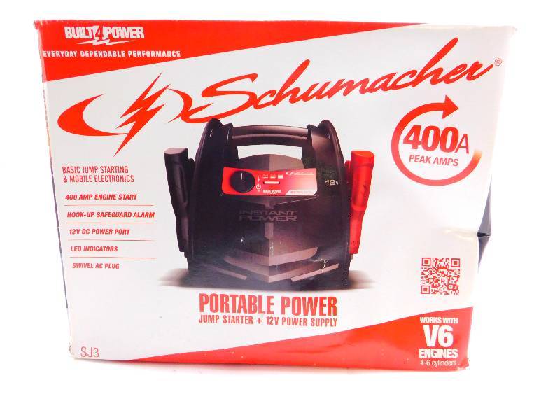 lot 26 image: Schumacher Portable Power Jump Starter - 400 Peak Amps