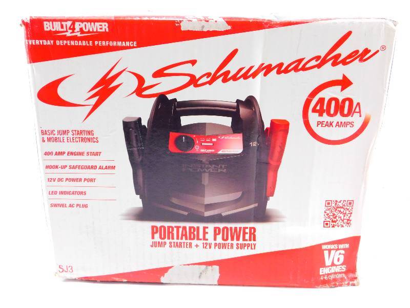 lot 40 image: Schumacher 400amp Portable Power Jump Starter  12v Power Supply