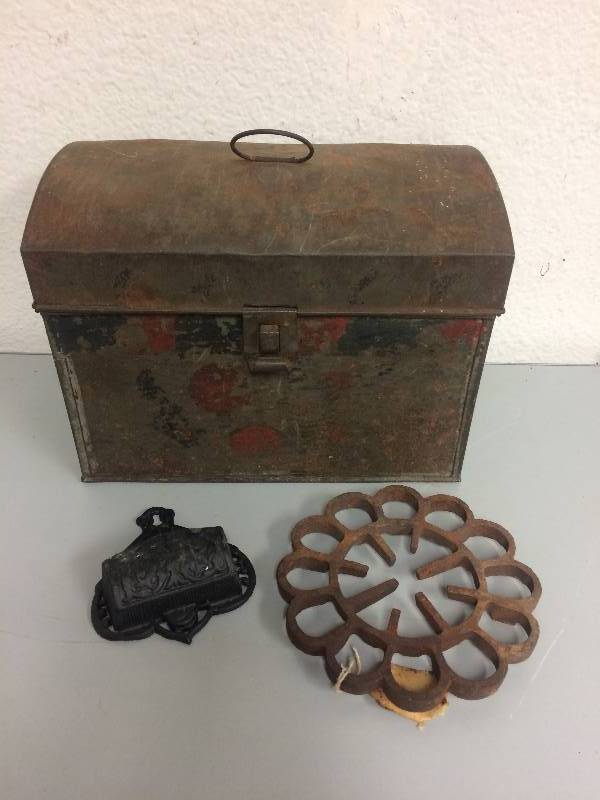 lot 31 image: Vintage Metal Box and More