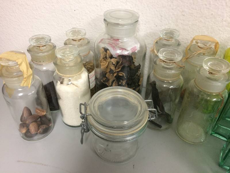 lot 32 image: Assorted Vintage Glass Bottles