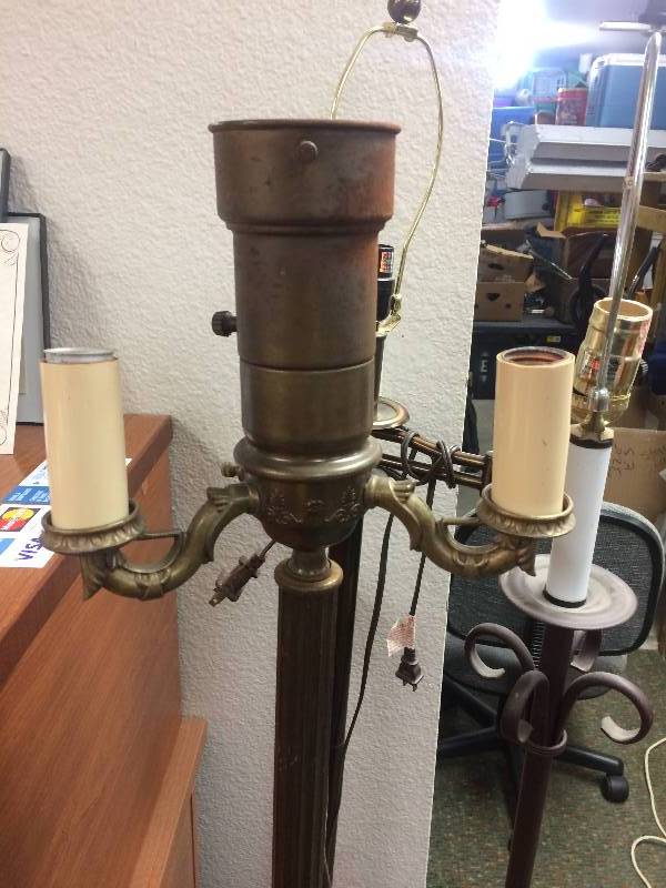 lot 51 image: VintageAntique Assorted Floor Lamps