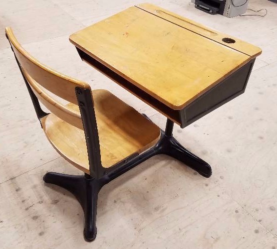 lot 28A image: Refinished School Desk