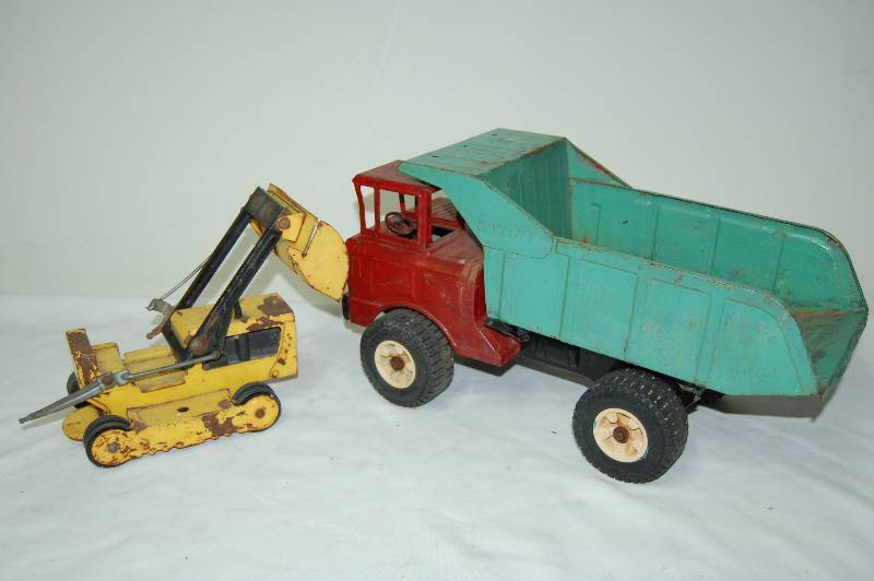Toy Dump Truck and Bucket Dozer