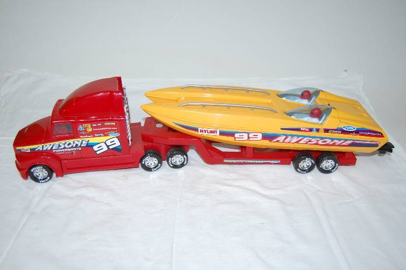 toy truck with boat